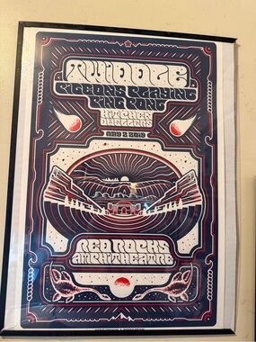 Twiddle & Pigeons Playing Ping Pong 2019 Red Rocks Concert Poster
